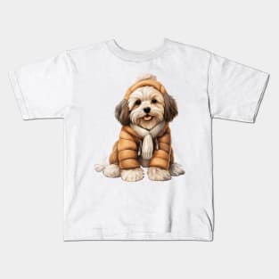 Winter Havanese Dog Kids T-Shirt